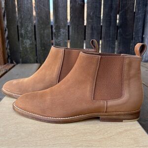 Jenni Kayne Suede Leather Chelsea Ankle Boots In Tan Sz 38 EU